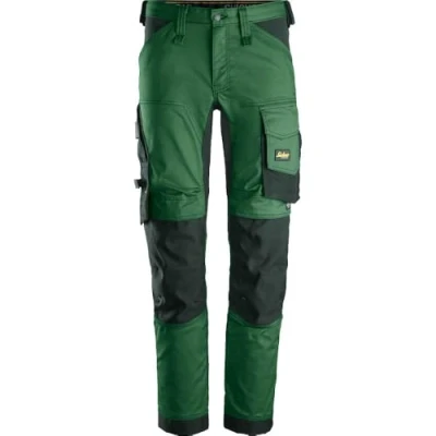 Image of Snickers AllroundWork Stretch Trousers Forest Green/Black 48