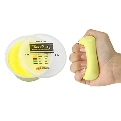 Image of Cando TheraPutty Therapeutic modelling clay 1 lb yellow (very light)