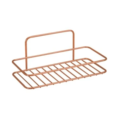 Image of Metaltex Reflex Copper Wall Shelf, 1 Floor, 11 x 26 13 cm, Metallic Grey