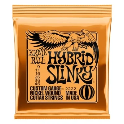 Image of Ernie Ball Hybrid Slinky Nickel Wound Electric Guitar Strings 9 46 Gauge