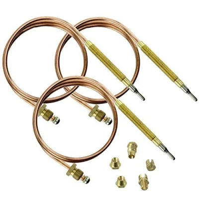 Image of Spares2go Universal Thermocouple Kit &amp; Fixings (1500mm, Pack of 3)