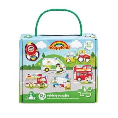 Image of Happyland Vehicle Puzzle For Children From 12 Months Toys Happy Land Early Learning Centre Elc Kids