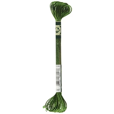 Image of DMC 1008F S367 Shiny Radiant Satin Floss, Dark Pistachio Green, 8.7 Yard