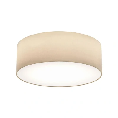 Image of Cambria Cylindrical Ceiling Light Putty Fabric, E27