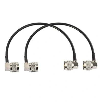 Image of Superbat UHF PL259 RG58 Cable 30cm/1FT Male to Male(Both Right Angle,2Pcs) CB Digital Radio 50ohm Low Loss Coaxial for CB&amp;Ham Radio, Antenna Analyzer, Dummy Load, SWR meter etc.