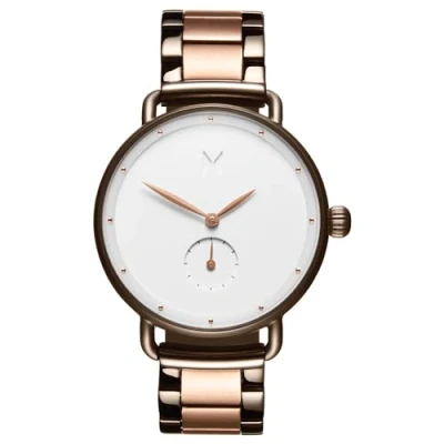 Image of MVMT Analogue Quartz Watch for Women with Rose Gold Colored Stainless Steel Bracelet D FR01 TIRGW