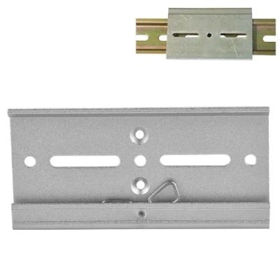 Image of Telituny Din Rail Fixed Clip 35mm Aluminum Clamp Fasten for Relay Mounting (#8)