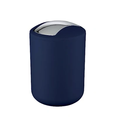 Image of Wenko Brasil Swing Cover Bin, TPE, Dark Blue, 14 x 21 cm, 2 L