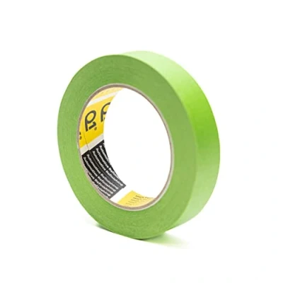 Image of Q1 Painters Green Masking Tape 50 Metre Roll Painting &amp; Decorating Automotive Car Body Spray High Performance Paint masking, For Sharp Lines and No Bleed 110C Temperature Resistance (24mm)