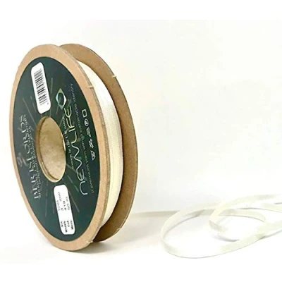 Image of Berisfords 3mm 419 Bridal White NewLife Satin Ribbon 100% Recycled 50m reel