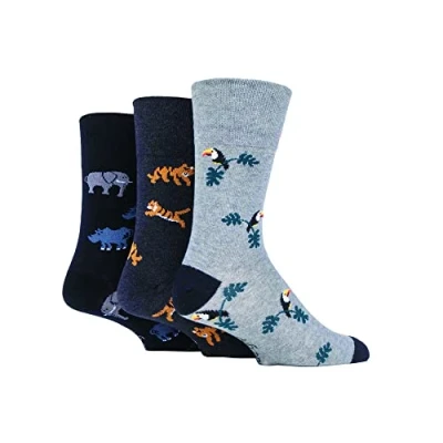 Image of 3 Pairs Gentle Grip Socks Size UK 6 11 (3 X RF003)
