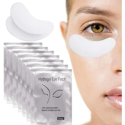 Image of Chargenyang 50 Pair Under Eye Gel Pads Eyelash Extension Lint Free DIY False Lash Makeup Patches Pack (50 Pair)