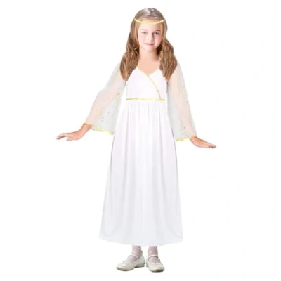 Image of SULOLI Girls Angel Costume for Christmas Nativity Panto Fancy Dress Kids Children(6 8)