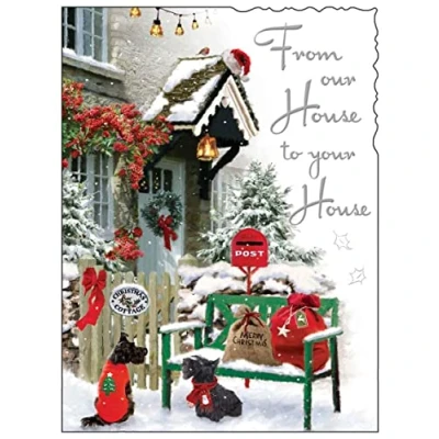 Image of Jonny Javelin From Our House To Your Christmas Card Festive Front Porch