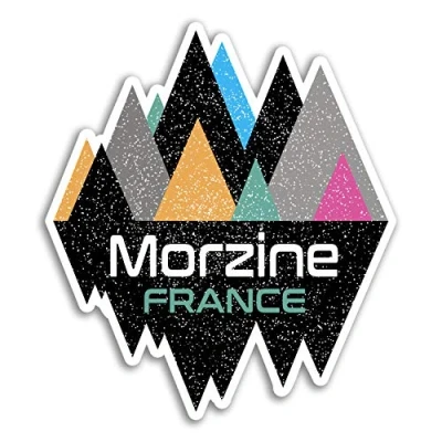 Image of 2 x 10cm Morzine France Vinyl Stickers Skiing Sticker Laptop Luggage #18980 (10cm Wide)