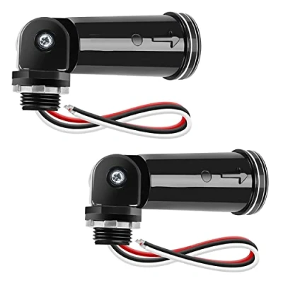 Image of Hopbucan 2 Pack Photoelectric Switch, Sensor Switch Outdoor IP65 Dusk to Dawn Lighting Control