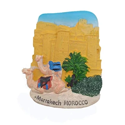Image of 3D Marrakech Morocco Fridge Magnet Travel Souvenir Gift, Home &amp; kitchen Decoration Magnetic Sticker Refrigerator Collection