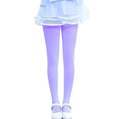 Image of Kids Fashion Girls Microfiber Semi Opaque Tights 40 Denier (10 13 Years (146cm), Violet)