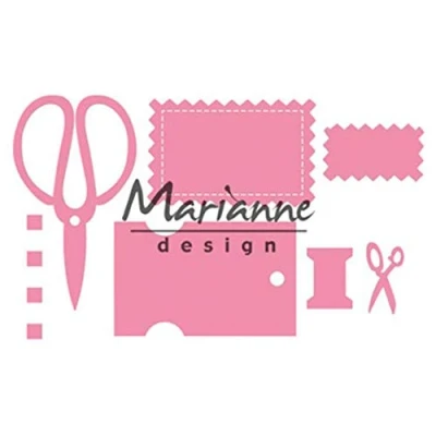 Image of Marianne Design Collectables Eline&#039;s Craft Dates, Metal, Pink, 21 x 15 0.4 cm