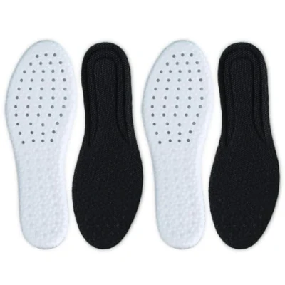 Image of Zzmorni 2 Pairs of Comfort Sports Insoles Shoes for Everyday Life and Work Cushioning Breathable Ideal Hiking, Running, Fitness (UK Size 4 4.5(CHN 37 38))