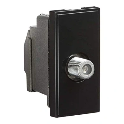 Image of KnightsBridge Screened SAT TV Outlet Module 25 x 50mm Black