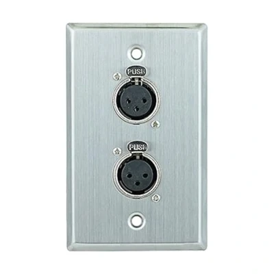 Image of Skywalker Saga Elite XLR F2 Single Gang Wall Plate w/ (2) Female Connectors