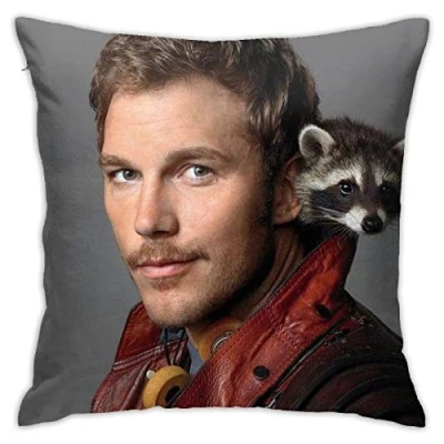 Image of Chris Pratt Pillow Covers Double Sided Plush Cases Dorm Decor for Bedroom Living Room X inch 45cm
