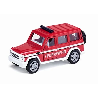 Image of siku 2306, Mercedes AMG G65 All Terrain Fire Command Car, 1:50, Metal/Plastic, Red, Incl. trailer hitch, Functional doors, Changeable wheels