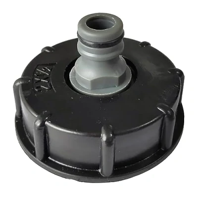 Image of IBC Tank Adapter Plastic Hose Tap Connector S60X6 Coarse Threaded Cap to 1/2&quot; Water Butt for Ton Valve