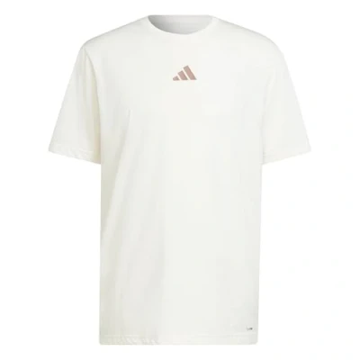 Image of adidas Performance ONE AT A TIME Graphic Sports Tshirt, Men&#039;s, Size: Small, Chalk white