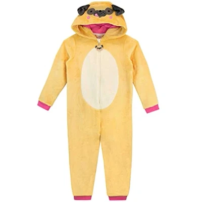 Image of Harry Bear Girls Onesie Pug Yellow 9 10 Years