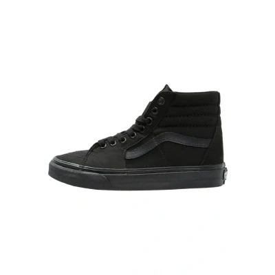 Image of Vans SK8HI Unisex Hightop trainers, Size: 3.5, Black Leather and textile