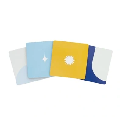Image of Kokonote Akalia Coasters Set Of 4 3.8 x inches 9.7 cm Cork Coaster Beer Mats Drip Mat Outdoor Table