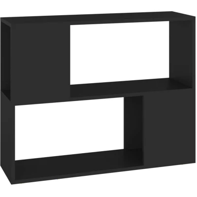 Image of vidaXL TV Cabinet Black 80x24x63 cm Engineered Wood