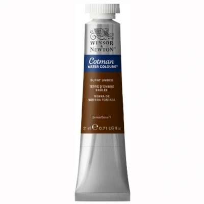 Image of Winsor &amp; Newton Cotman 21ml Water Colour Tube Burnt Umber