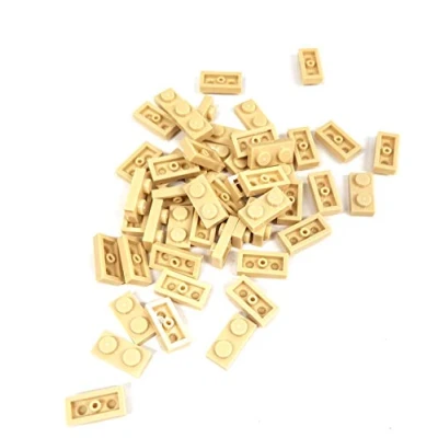 Image of LEGO 50 Plate 1 x 2 Tan