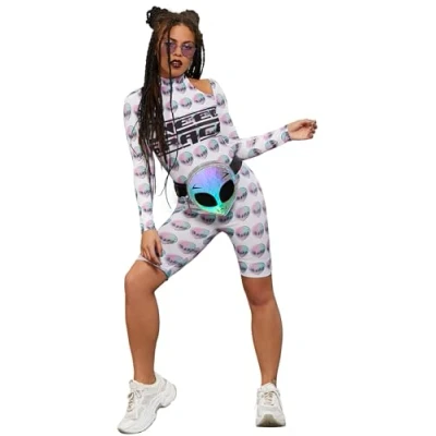 Image of Smiffys Fever Space Unitard, Fancy Dress, Dress Up Costumes