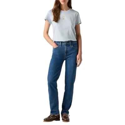 Image of Levi&#039;s Women&#039;s 724 High Rise Straight Jeans, MOSEY MID Stone, 25W x 30L