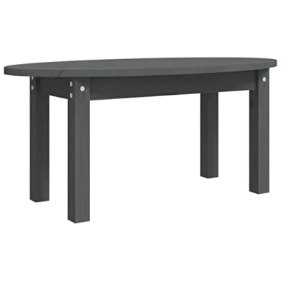Image of Revera Coffee Table Grey 80x40x35 cm Solid Wood Pine