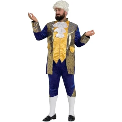 Image of FIESTAS GUIRCA Blue Marquis Fancy Dress Costume Adult Man Size X large 54 56