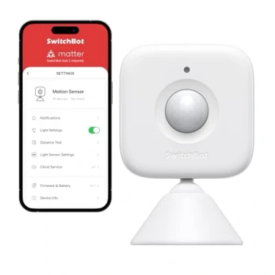 Image of SwitchBot Smart Motion Door Sensor Wireless Home Security System, PIR Detector Alert, Add Hub Mini to be Compatible with Alexa
