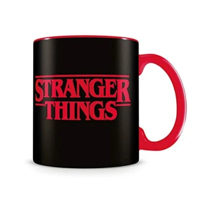 Image of Pyramid International Stranger Things Black Ceramic Mug with Logo in Presentation Box Official Merchandise