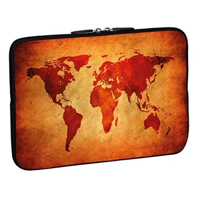 Image of PEDEA Tablet Bag Case Design Sleeve for 10.1 inch, Brown Global Map