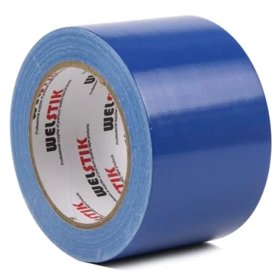 Image of WELSTIK Professional Grade Duct Tape, Waterproof Cloth Fabric,Colored Gaffer Tape for Repairs, DIY, Crafts, Indoor Outdoor Use,75mm X 41M, 7.5 Mil Thick,Blue