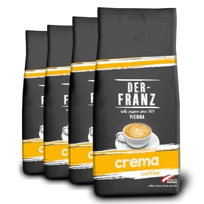 Image of Der Franz Crema Coffee, whole bean, 4 x 1000 g
