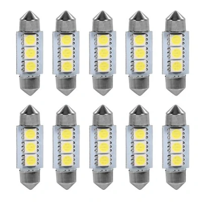 Image of 12V 3 SMD 36MM 5050 Car LED light Bulbs Festoon Dome for interior Map Lamp Courtesy Trunk License Plate Dashboard Parking Camper Lights