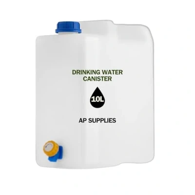 Image of AP Supplies Plastic water Carrier Container with Tap, Portable Jerry Can Ideal for camping, caravan, travel,picnics, outdoor,party easy access drinking (10L)