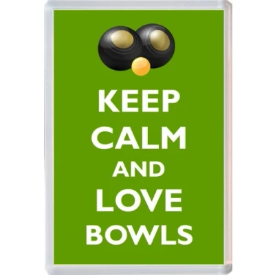 Image of Keep Calm and Love Bowls Novelty Jumbo Fridge Magnet