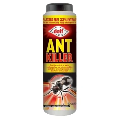 Image of Doff Ant Killer Powder Mega Value 400g x 1 Cockroach Earwigs Woodlice Insect Indoor Outdoor Pesticide with Welari Thank You Card (1pack) (400g)