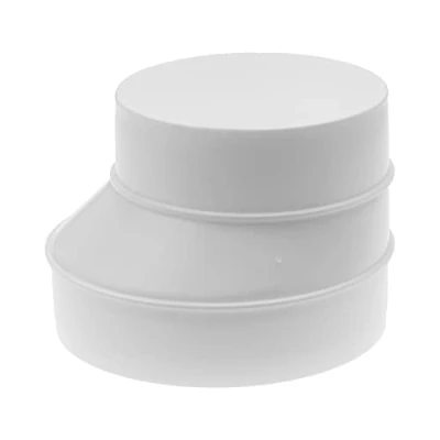 Image of Vent Systems 5&quot; to 4&quot; Inch Round Ducting Reducer PVC/HVAC Pipe Adapter Connector Cone ABS Plastic Adaptor for Ventilation Kitchen Exhaust Fan, Dryer Hose, Cooker 125 100 mm